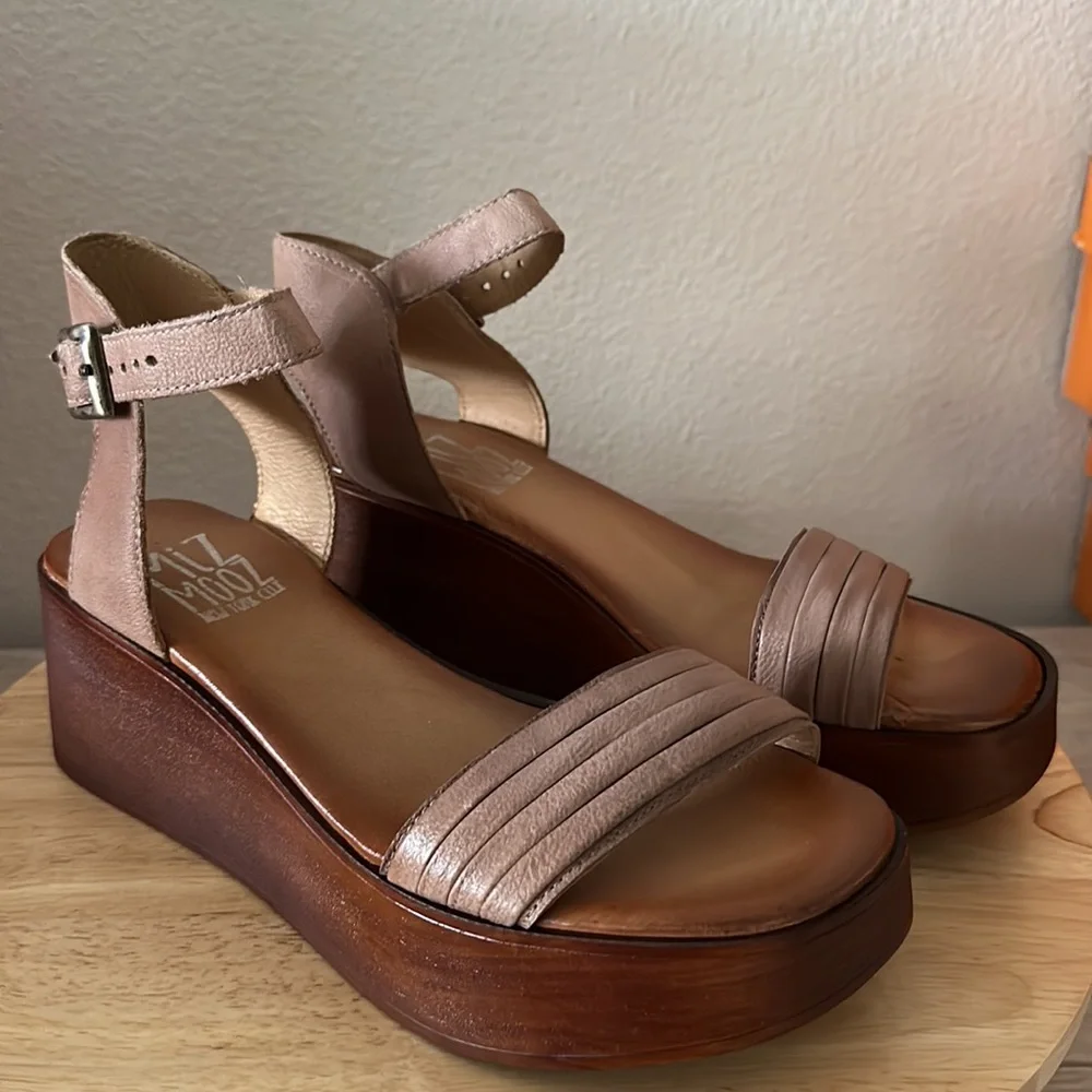 Miz Mooz Leather Platform Wedges - Gwyneth